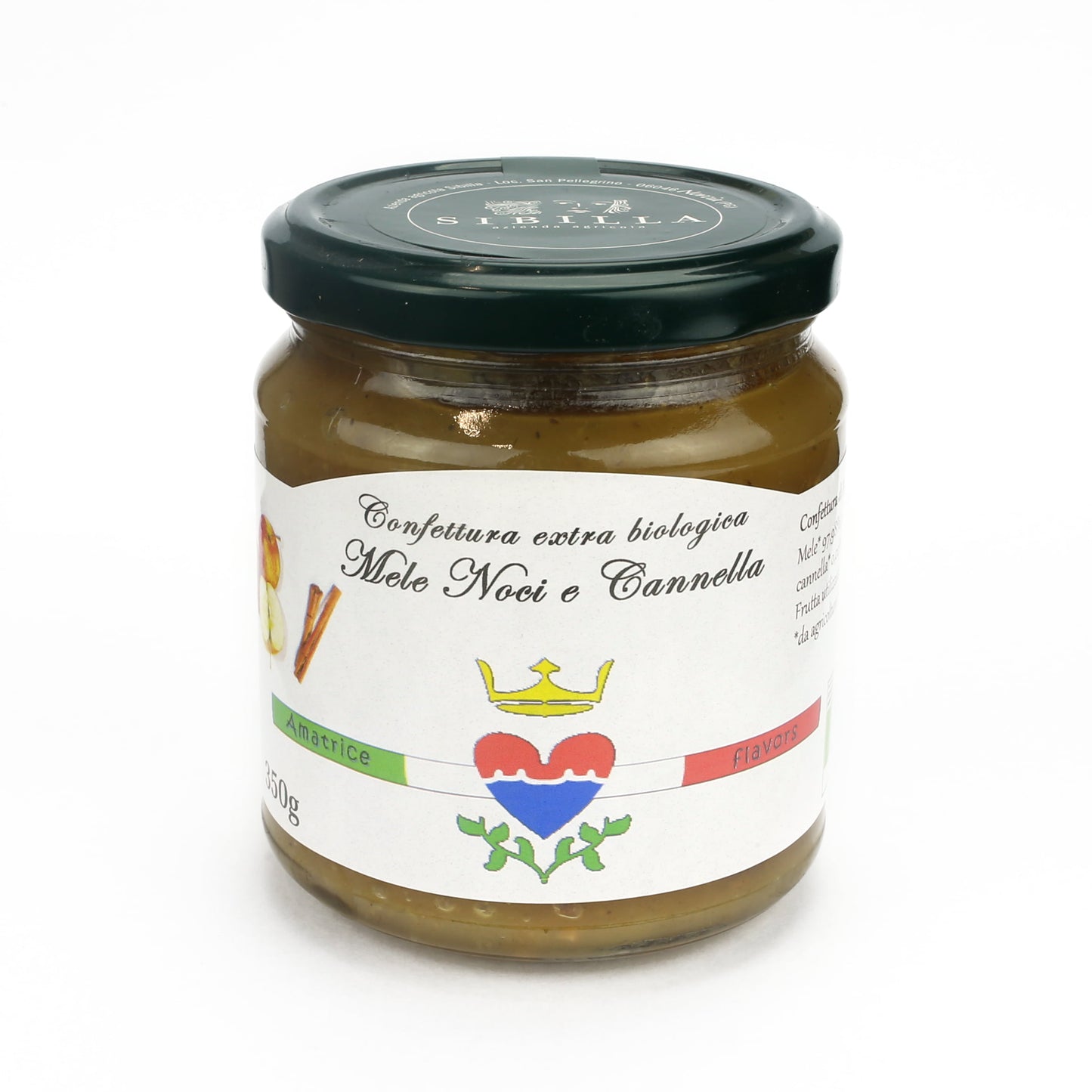 Organic extra jam Apples Walnuts and Cinnamon GR. 350