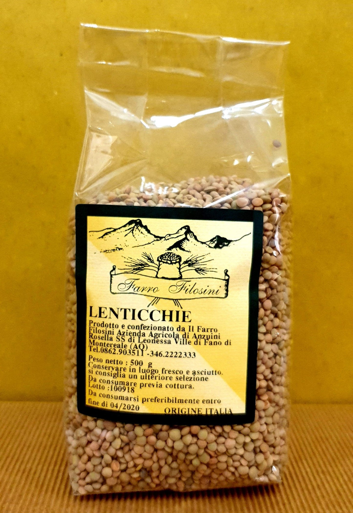 Lentils Az. Agricola Filosini 250 gr.