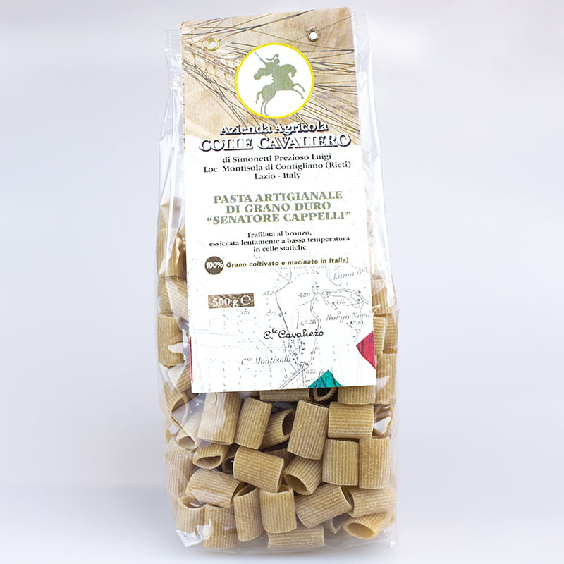 Artisanal durum wheat rigatoni "Senatore Cappelli"