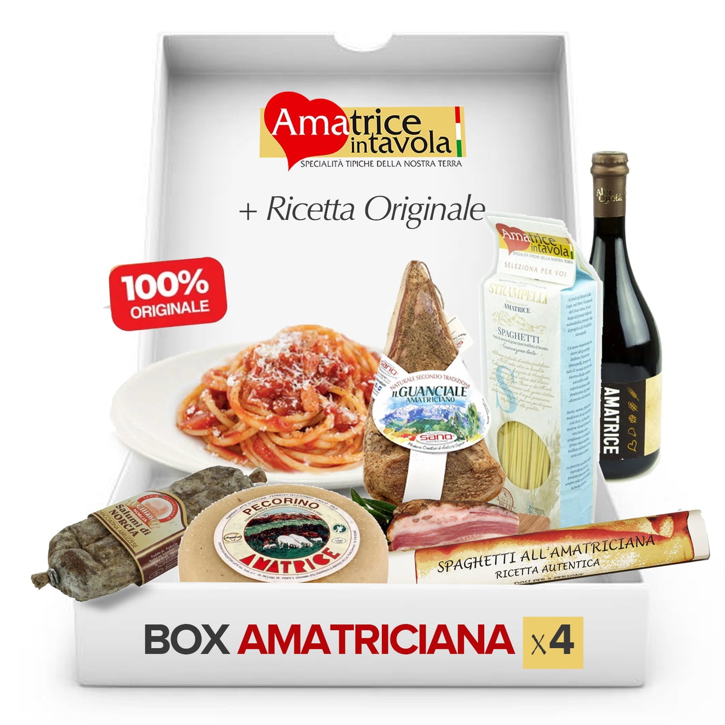 BOX Amatriciana Original for 4 People