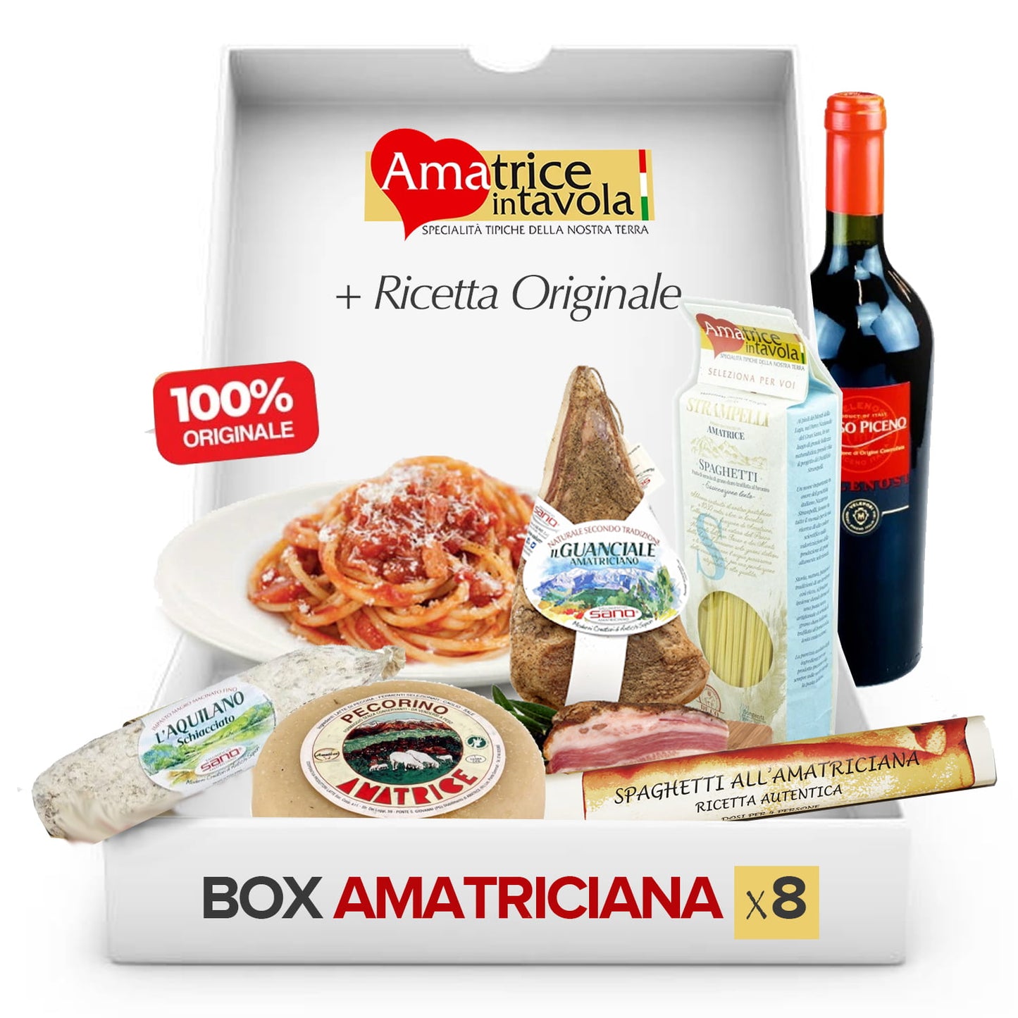 BOX Amatriciana Original for 8 People