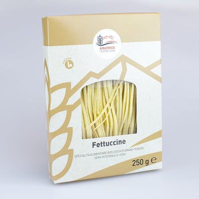 Fettuccine Bio di grano tenero semi-integrale e uova gr. 250