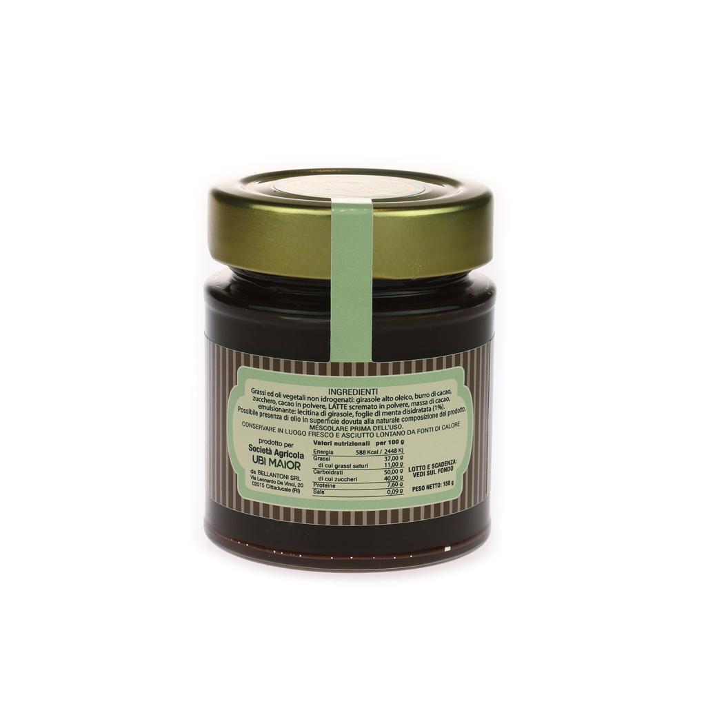 Crema spalmabile al cioccolato fondente e menta 150gr