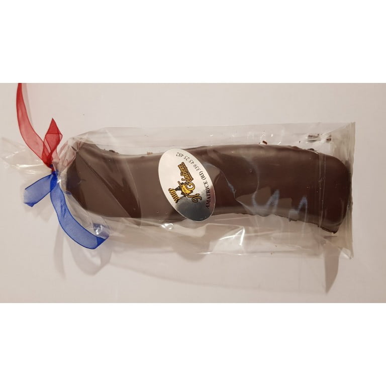 Torrone artigianale al cioccolato fondente prodotto da "Il Gelatiere" di Amatrice